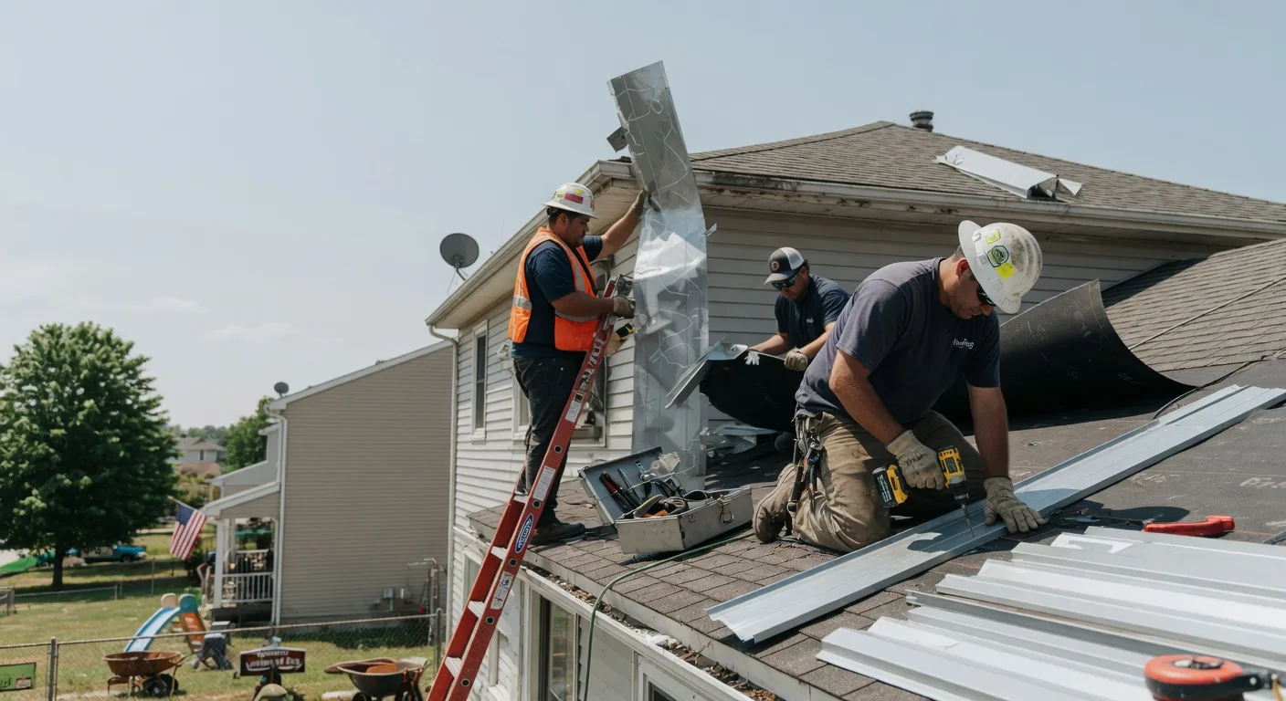 Storm Damage Metal Roof Repair in New Zion, SC